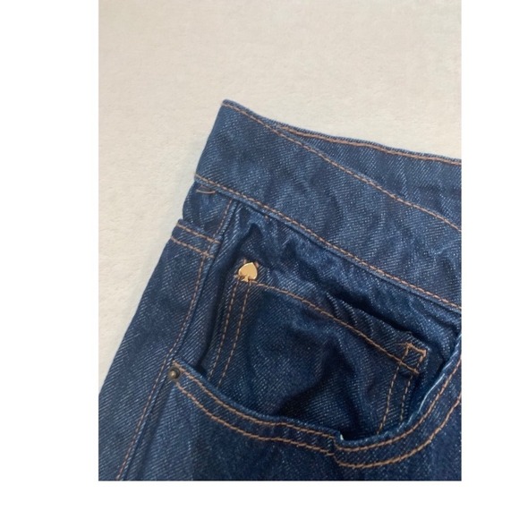 Kate spade x target size 0 blue denim straight‎ leg turn up jeans - Picture 9 of 12